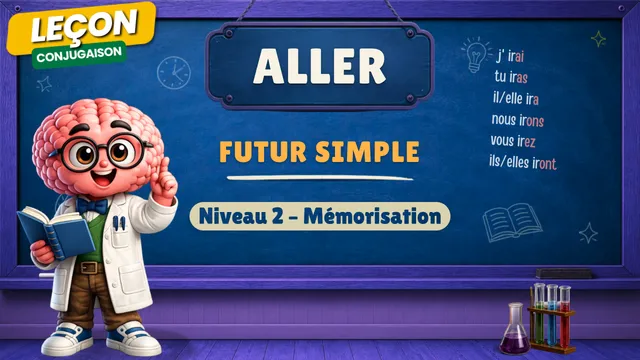 Conjugaison — Conjugaison | Aller - Futur | Niveau 2 - Mémorisation | Verbe du 3ème Groupe