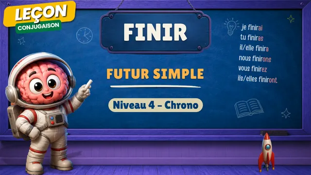 Conjugaison — Conjugaison | Finir - Futur | Niveau 4 - Chrono | Verbe du 2ème Groupe