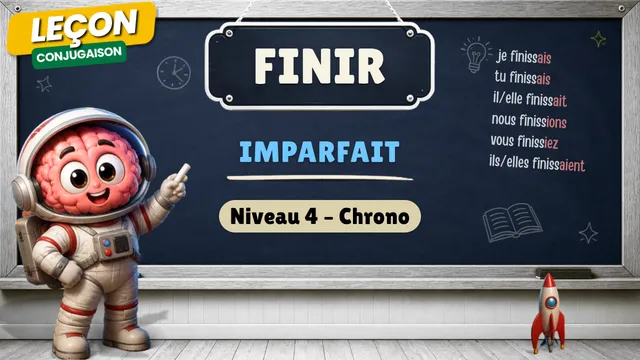 Conjugaison — Conjugaison | Finir - Imparfait | Niveau 4 - Chrono | Verbe du 2ème Groupe