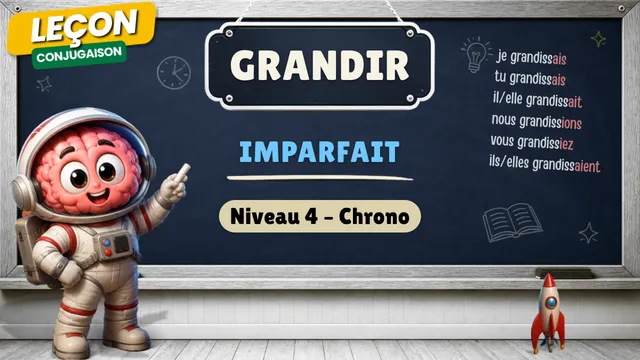 Conjugaison — Conjugaison | Grandir - Imparfait | Niveau 4 - Chrono | Verbe du 2ème Groupe